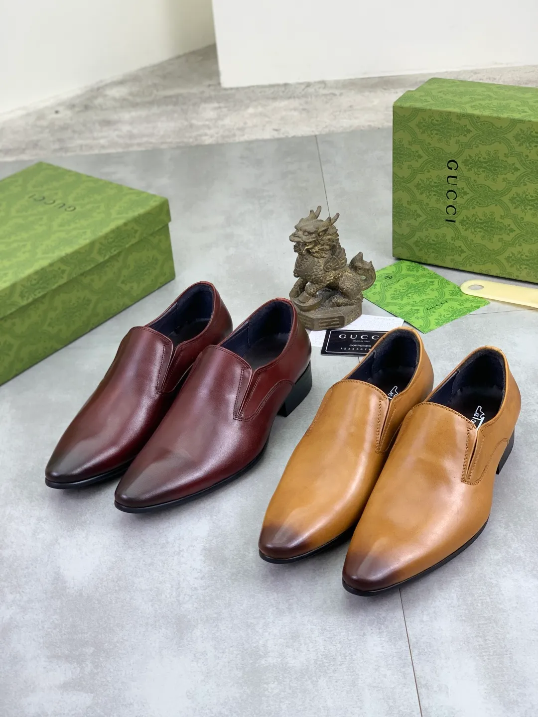 Men's Men's Shoes 💰P500 [New Style] 💰💎💎💎 [Gucci] GUCCI high-end men's formal business leather shoes, original order 1:1! Original imported high-end calfskin, original metal buckle, imported first-layer pigskin lining for feet, original high-end outsole, men's shoe size: 38-44